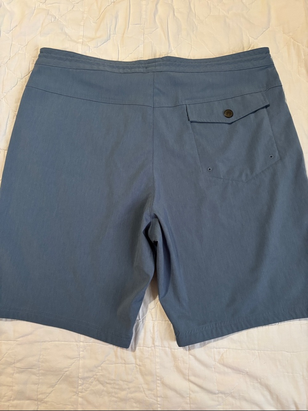 Men's Hybrid Shorts in Slate Blue with Drawcord Waist - Picture 4 of 4